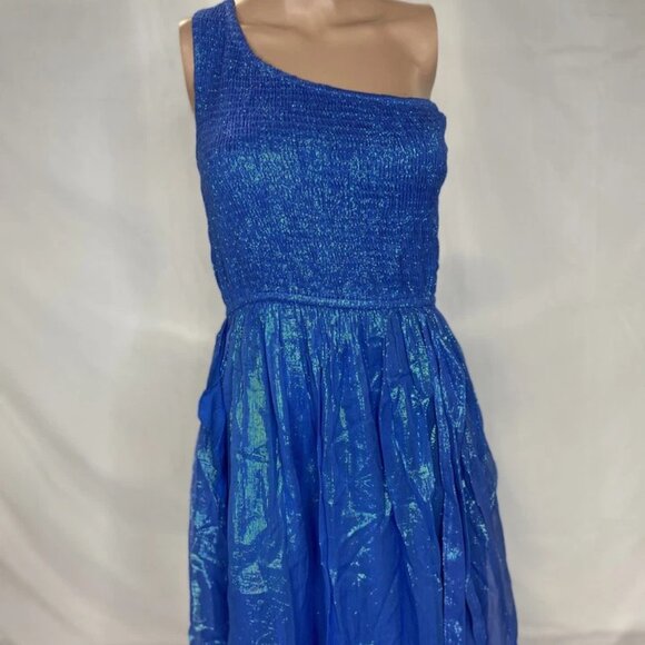 NEW SUNDRESS Women's Zuri One-Shoulder Dress – Calvi Ocean Blue – Size M/L – NWT - Picture 14 of 16